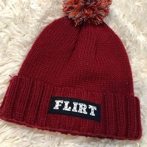Sale 3 for $15 Flirt hat with Pom Pom on top! Brand new never worn! Too fun